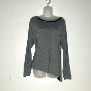 Nieman Marcus, Women, Sweater, Size XL, Black/gray, Asymmetric hemline
